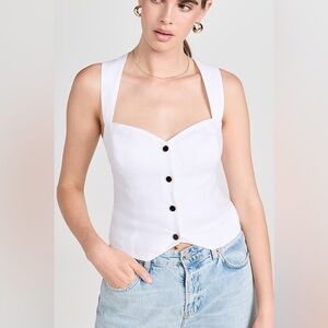 NWT Reformation Kimberly Linen Top